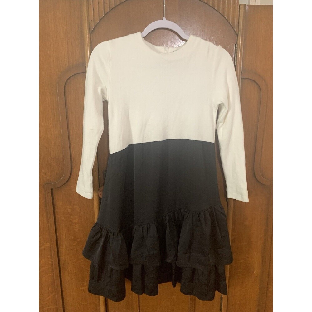 To La Roo Women’s dress white and black Mini Fitted  Size. 12. B22